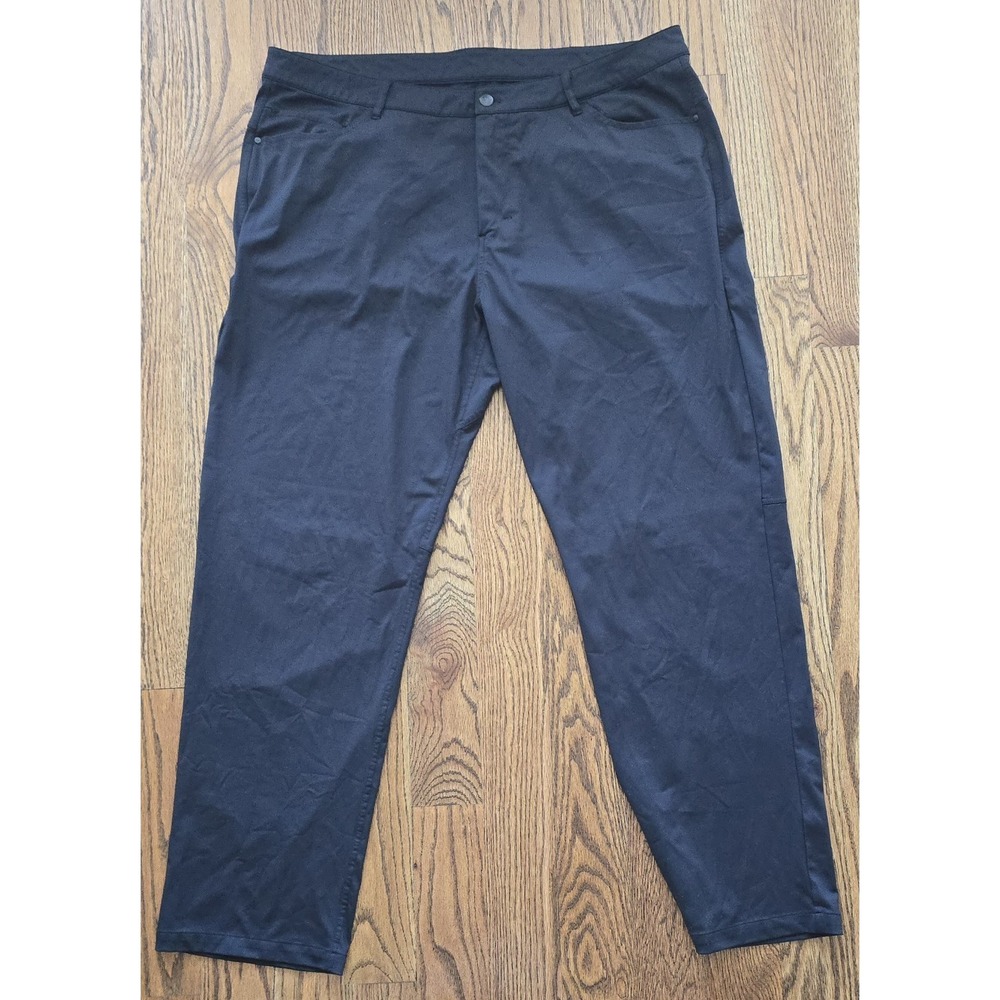 PXG Golf Pants Mens 40 x 30 Stretch Chinos Solid Black Logo